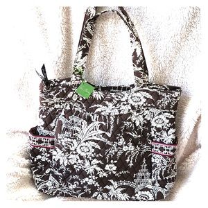 NWT Vera Bradley Large pleated Tote Imperial Toile